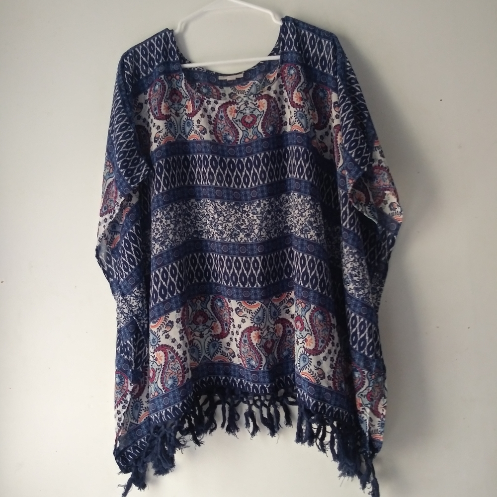 Dress Barn Boxy Top Shirt Blouse  Sz 1X